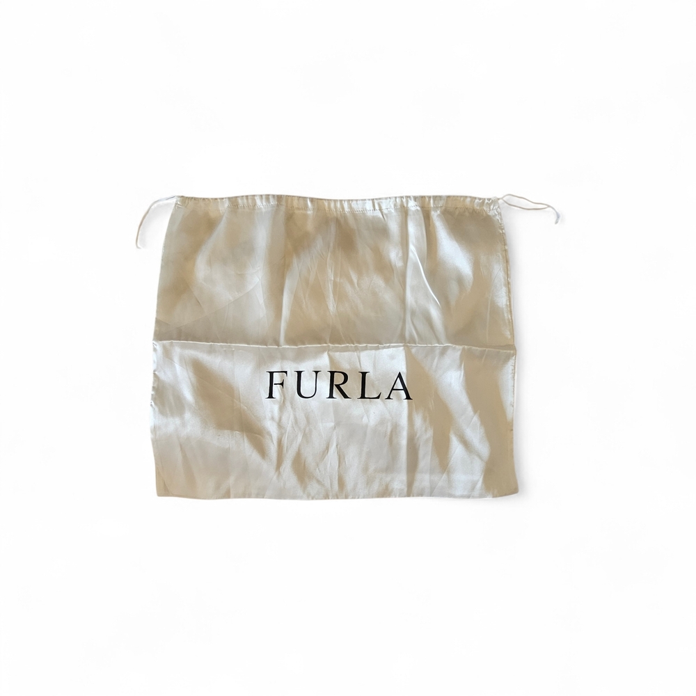 Furla White Satin Drawstring Dust Bag